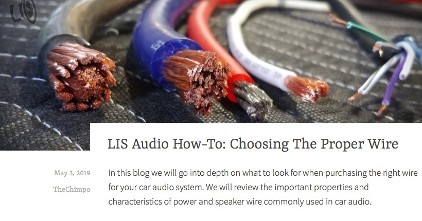 LIS Audio How-To: Choosing The Proper Wire